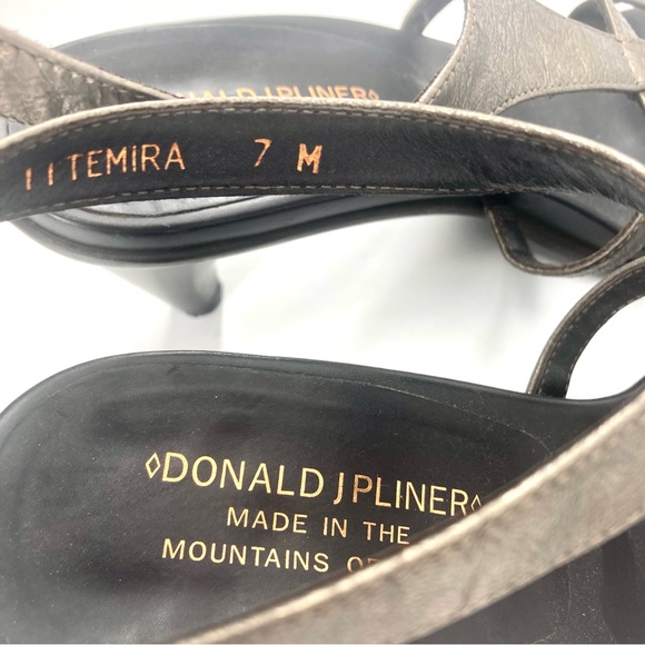 Authentic Donald J. Pliner heeled leather sandals size 7 - Picture 3 of 5